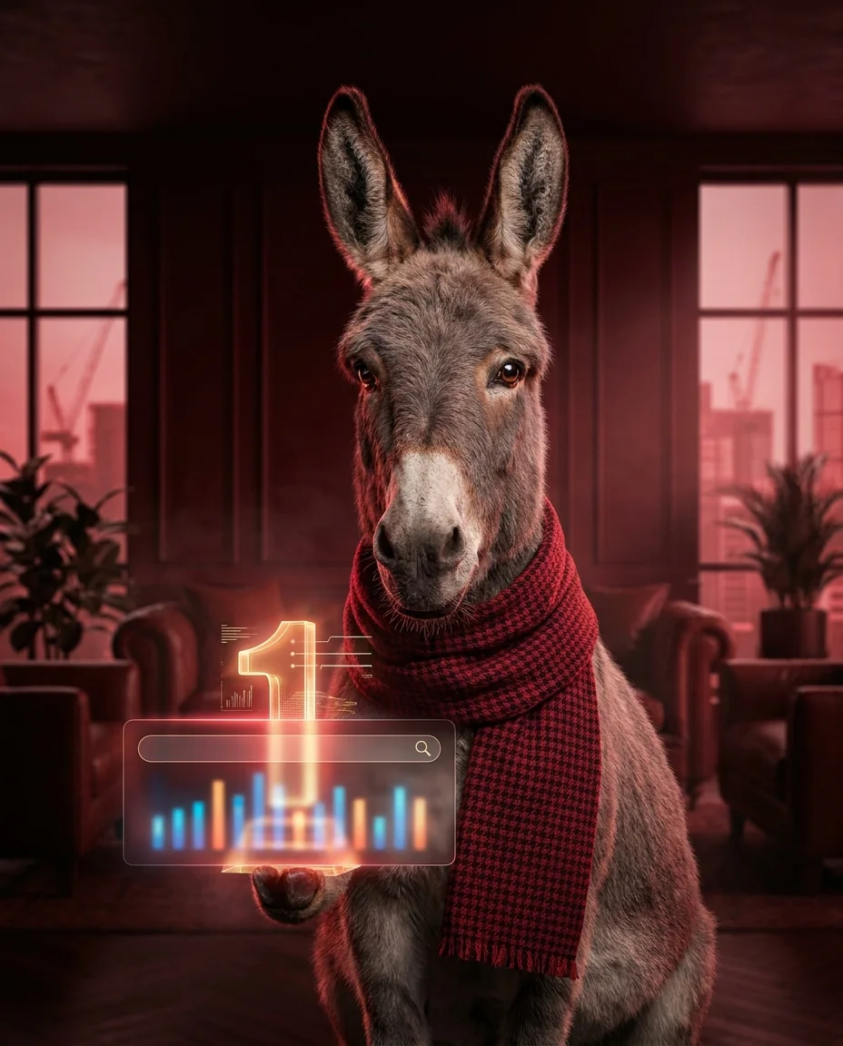 VIRI — SEO agency mascot in a red scarf